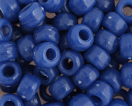 Plastic Crow Beads Blue Opaque 9mm 1000 Pack