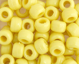 Plastic Crow Beads Yellow Opaque 9mm 1000 Pack