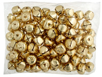 Jingle Bells 25mm Round Gold 10 Pack