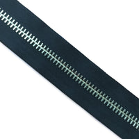 YKK #10 One Way Metal Zipper 22" Silver Color Teeth