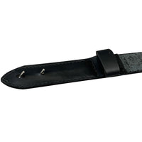 1.5"(38mm) Black Solid Torino Leather Mechanic's Belt Handmade in Canada by Zelikovitz