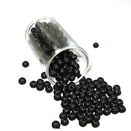 Image of 28615201-01 - Black Wood Bead Round 5mm Czech 12 Grams