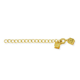 Image of 324A-020 - Extension Chain, C-Crimp End, Spring Rings, Gold Plated, 3 pc