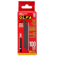 OLFA (LBB-CP100) UltraMax® Heavy-Duty Snap-off Blade Contractor 100 Pack #1123432