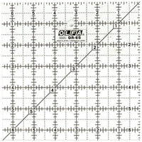 OLFA (QR-6S) 6 1/2" Square Frosted Acrylic Ruler #1071798