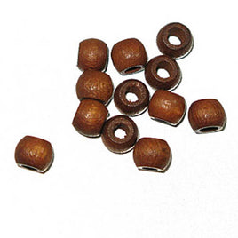 Image of 28615238-03 - Wood Crowbeads 6/4.5mm  2.7 Hole - Dk Brown 11 Grams