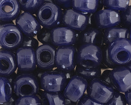 Plastic Crow Beads Navy Opaque 9mm 1000 Pack