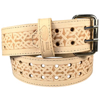 Leather Carpenters Tool Belt - Embossed Celtic and Stitched