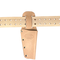 Leather Carpenters Tool Belt - Embossed Basket Weave