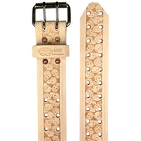Leather Carpenters Tool Belt - Embossed Skulls
