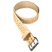 Leather Carpenters Tool Belt - Embossed Skulls
