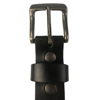 1.25"(32mm)  Black Bridle Leather Belt Handmade in Canada by Zelikovitz