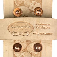 Leather Carpenters Tool Belt - Embossed Skulls