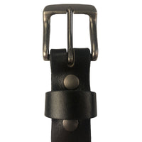 1.25"(32mm) Black Full Grain Leather Belt Handmade in Canada by Zelikovitz
