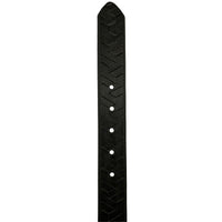 1.25"(32mm) Embossed Geometric Weave Black Buffalo Leather Belt Handmade in Canada by Zelikovitz Size 26-46