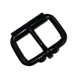 Roller Buckle 1-1/2" (3.8cm) Black Plated Leather Craft Belt Buckle