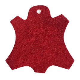 Premium Garment Grade Pig Suede Leather Hide 0.5mm Avg 7-9 sqft - Red