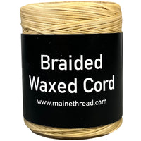 .020" Beige Braided Waxed Cord