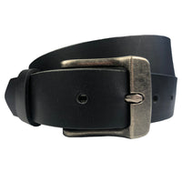 1.25"(32mm) Black Solid Buffalo Leather Belt Handmade in Canada by Zelikovitz