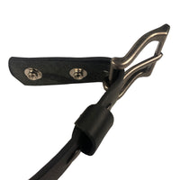 1.25"(32mm) Black Solid Buffalo Leather Belt Handmade in Canada by Zelikovitz