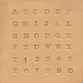 8134-00 Serif Alphabet & Number Stamp 37 Pcs Set, 6.5mm (1/4")