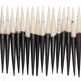 Carved Buffalo Bone – Porcupine Quill 2" - 10 Pack