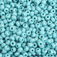 6/0 Turquoise Glass Seed Beads 40 Grams