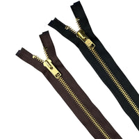 YKK #10 Brass Open Chap Zipper