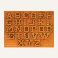MakerAid® 1-1/4" Old Western Alphabet Easy Trace Reusable Pattern