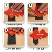 Pointed Multi-Strap End Template for Leather Straps