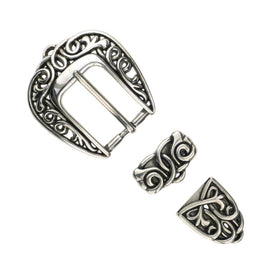 Celtic Scroll 3 Pcs Buckle Set, 25mm (1"), AS