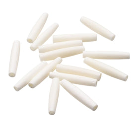 Thin Bone Pipe Beads - White - 0.98" 10 Pack