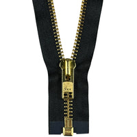 YKK #10 Brass Open Chap Zipper