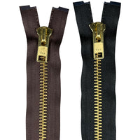 YKK #10 Brass Open Chap Zipper