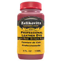 Zeli Pro Waterbased Leather Pigment Dye 4 Ounce Bottles