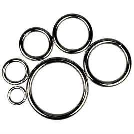 Solid Welded O Ring Nickel Plated 10/pk