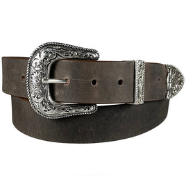 1.5" (38mm) Crazy Horse Western Style Leather Belt Handmade in Canada by Zelikovitz