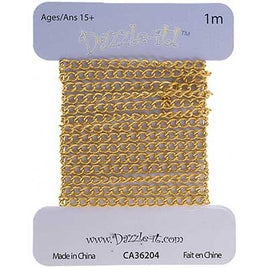 Curb Chain 3x2mm Brass 1m
