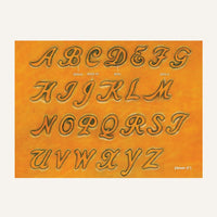 MakerAid® 1" Cursive Alphabet Easy Trace Reusable Patternn