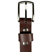The Montreal Dress Belt - 100% Solid Leather Belt - Brown