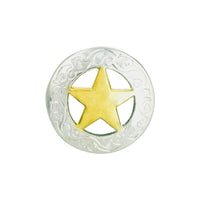 Texas Star Two Tone Screw Back Conchos SP/GP