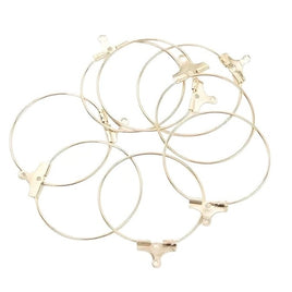 1.18in Earring Making Hoops Gold