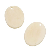 Oval Bone Bear Paw Pendant - 1.25"