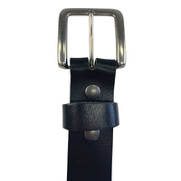 1.5"(38mm) Black Full Grain Leather Belt Handmade in Canada by Zelikovitz Size 26-46