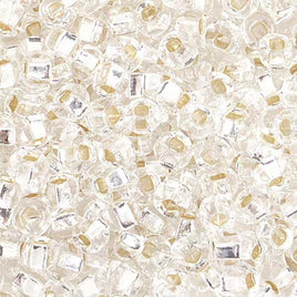 6/0 Silver Lined Crystal Czech Glass Seed Beads 40 Grams