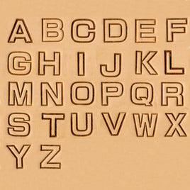 8141-00 Block Alphabet Stamp 27 Pcs Set 19mm (3/4")