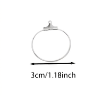 1.18in Earring Making Hoops Silver