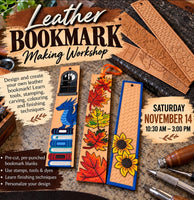 Leather Bookmark Making Workshop - Saturday Nov. 14th 10:30am - 3:00 PM