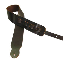 Adjustable Guitar Strap II Full Grain Buffalo Leather Acoustic or Electric - Mahogany