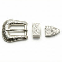 Somerset Engraved 3 Pcs Buckle Set, 20mm (3/4"), SP